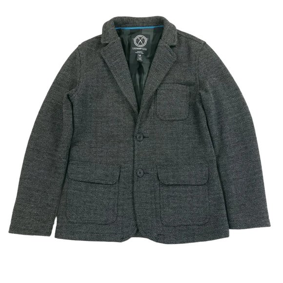 Legendary Goods Wool Blend Blazer Jacket Herringbone Mens Size Medium Gray - Picture 1 of 7